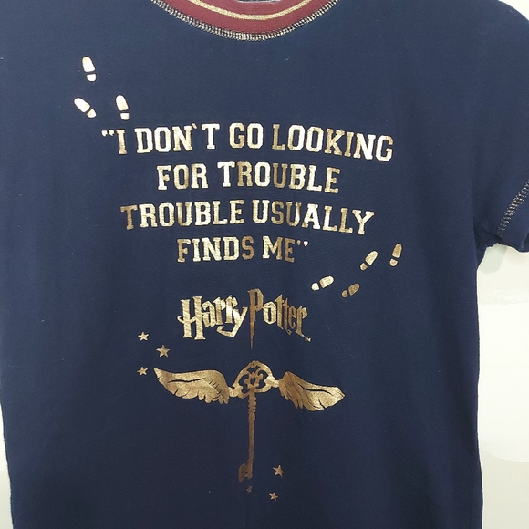 Harry Potter Official Blue Hogwarts Top - Picture 9 of 9